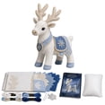 thumbnail image 2 of Winter Animal DIY Sewing Kit For Beginners, 3D Stuffed Crystal Reindeer Plush Craft With Pre Cut Felt, Complete Handmade Sewing Supplies For Home Decor And Gift, Crystal Reindeer (20*15CM), 2 of 3