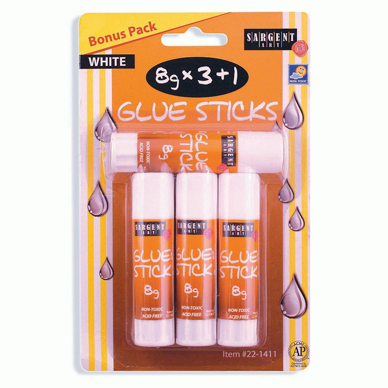 Sargent Art Glue Stick Blister Pack 8g4/Pkg