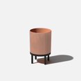 thumbnail image 1 of Veradek Demi Series Raised 12" Plastic-Stone Planter - (Terracotta/Black, 1 Pack), 1 of 10