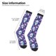 thumbnail image 2 of Fotbe Skull Purple Flower Calcetas Divertidas Estampadas para Hombre y Mujer, Calcetas de Algodón hasta la Rodilla para Caminar, Correr, Enfermería y Embarazo, 2 of 6