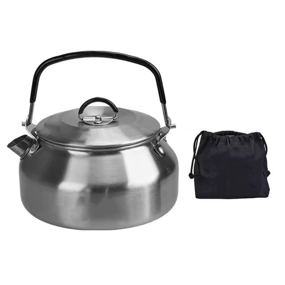 Lightweight 0.8L Stainless Steel Camping Kettle - Fast Heating & Portable!
