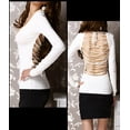 thumbnail image 1 of Sweeteibabe V17 à Manches Longues Tops Casual Chemisier Blanc S, 1 of 5