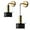 Black, variant on Battery Operated Wall Sconce Set Of 2, Without Wiring,With Remote Control And Rechargeable Light Bulbs,wall Mounted Lamp, Modern Wireless Wall Lighting Indoor (