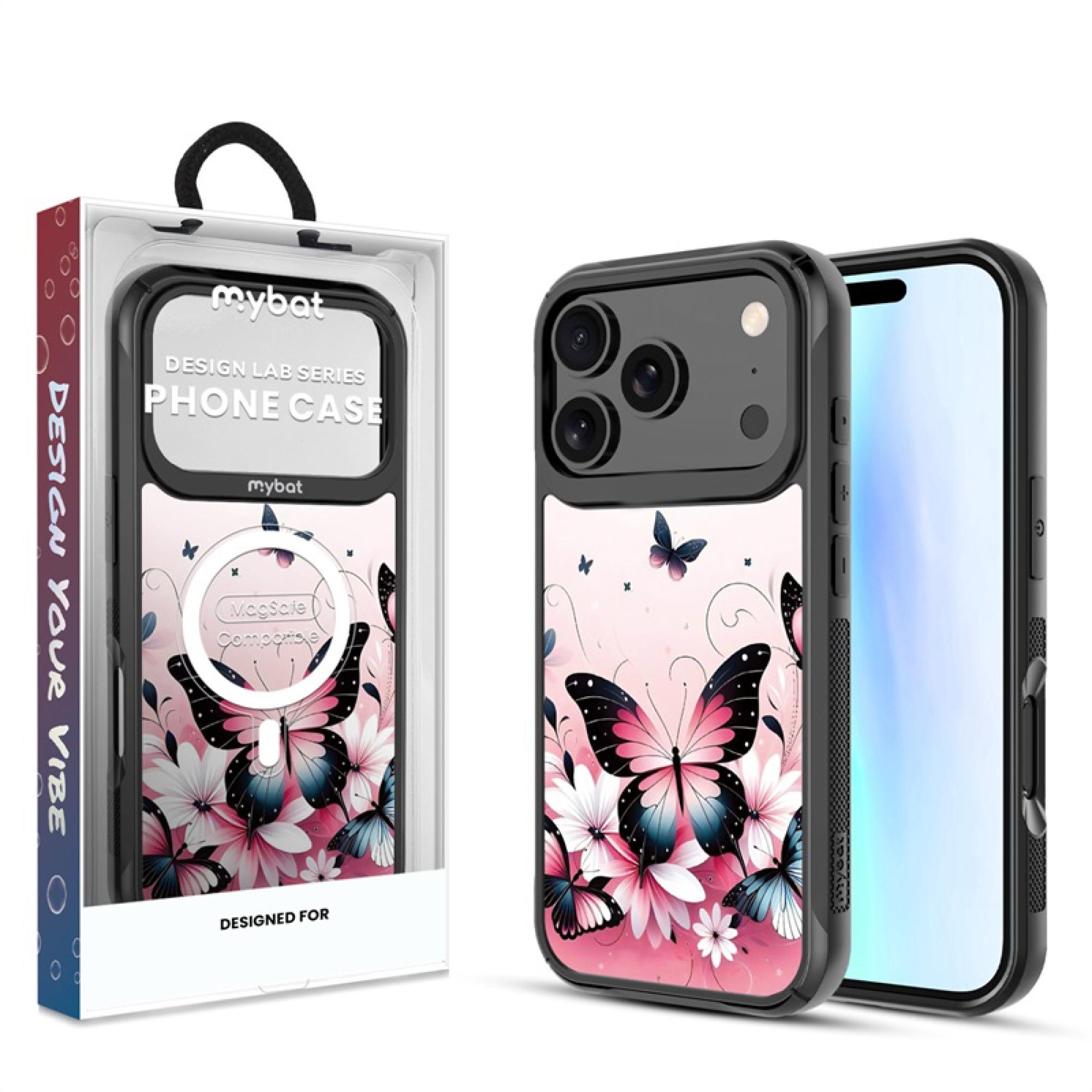 Magnetic-Charging Compatible Case for iPhone 17 Pro Max — Butterfly Bouquet