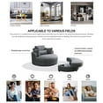 thumbnail image 6 of Oversized Swivel Accent Barrel Chair, Modern Comfy Lounge Single Sofa with Moon Storage Ottoman & 4 Pillows, Big Round Cuddle Reading Chair for Living Room, Bedroom, Dark Grey, 6 of 9
