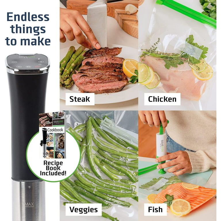 Cooking Meat Vacuum Packed With Sousvide Technology Stock Photo