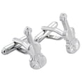 thumbnail image 1 of Fantasyard Violin Music Cufflinks - Silver - 0.9 x 0.35 in., 1 of 1