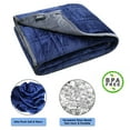 thumbnail image 2 of Ultra Plush Pine & River Minky Weighted Blanket (60"x80", 20 lb) in Blue and Grey, 2 of 8
