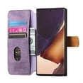 thumbnail image 3 of Decase Fashion Anti-Scratch Case for Samsung Galaxy Note 20 Ultra Shockproof Wallet Cover with RFID Blocking Wrist Strap Flip Credit Card Holder Slot, Folio PU Leather+TPU Bumper Back Cover,Purple, 3 of 6
