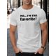 thumbnail image 1 of I M THE FAVORITE Men's Short Sleeve T-Shirt - Summer Casual Geometric Pattern, Round Neck, Polyester, Machine Washable, Leisure Style, Conventional Version, Summer Tee For Adult, Men, Women, Teen,, 1 of 4