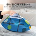 thumbnail image 4 of Yayeee Pillowcase King Size Set of 2 Satin Wrinkle Resistant Pillow Case, Blue Abstract, 4 of 8