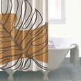 thumbnail image 4 of Brown Boho Line Art Plant Pattern Shower Curtain 72"x72" ,Bathroom Decorative Shower Curtains Set with 12 Hooks,Modern Waterproof Washable Shower Curtain, 4 of 6