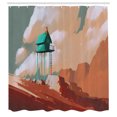 thumbnail image 3 of Ambesonne Fantasy Art Shower Curtain, Little Wood House, 69"Wx84"L, Tan Green, 3 of 5