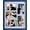Navy Blue, variant on Collage Picture Frame, Double 4x6 Picture Frame with Mat, Fits 8x10 or Two 4x6 Photos, Tempered Glass, for Tabletop or Wall Mount-Rustic Black