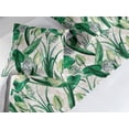 thumbnail image 2 of Leafy Design Bed Runner Set, Springtime Jungle Feels Blooming Tulips and Leaves Pattern Modern, Decorative Bedding Scarf & 2 Pillow Shams for Hotels Homes, Queen, Forest Green Pale Khaki, by Ambesonne, 2 of 3