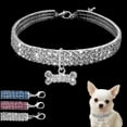 thumbnail image 3 of Collier pour Chien Chat Personnalisé avec Fleurs en Strass, Laisse pour Chiot Chat, 3 of 4