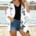 thumbnail image 4 of Hvyesh Women's Lightweight Open Front Cardigans Casual Summer 3/4 Sleeve Boho Cover Up Flowy Floral Print Kimono Tops, 4 of 5