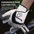 thumbnail image 6 of FINGER TEN Golf Gloves Men Left Hand Right Leather Value 2 Pack, Mens Golf Glove for Right Left Handed Golfer All Weather Grip Small Medium ML Large XL, 6 of 7