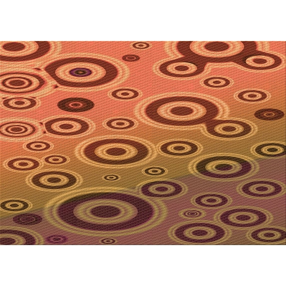 Ahgly Company Machine Washable Indoor Rectangle Transitional Red Area Rugs, 2' x 5'