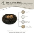 thumbnail image 6 of Best Friends by Sheri The Original Calming Donut Dog and Cat Bed in Shag Fur Dark Brown, Small 23x23", 6 of 6