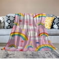 thumbnail image 2 of JEUXUS Rainbow Blanket for Girls,Kids Rainbow Throw Blanket for Boys and Girls,Cool Small Soft Throw Blanket Gifts,  Comfy Blanket for Boys Kids Baby, 2 of 6