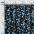 thumbnail image 2 of oneOone Rayon Blue Fabric Floral Sewing Craft Projects Fabric Prints By Yard 56 Inch Wide, 2 of 4
