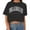 Black#9527, variant on Women's Short Sleeve Crop Tops Letter Graphic Y2K Loose Summer Tees for Women