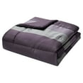 thumbnail image 4 of Mainstays Hudson 7-Piece Plum/Black Striped Polyester Comforter Set, King, 4 of 9