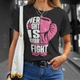 thumbnail image 4 of Her Fight Is Our Fight Breast Cancer Awareness Boxing Glove TShirt, 4 of 6