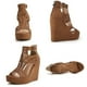 thumbnail image 4 of Nuevas sandalias de cuña Zapatos de mujer ahuecados con boca de pez de fondo grueso para mujer Wmkox8yii sa3571, 4 of 7