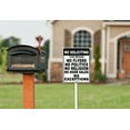 thumbnail image 4 of No Soliciting Flyers Politics Religion Door Sales No Exceptions Sign With Metal Stake, 7" x 21.6" Aluminum Yard Sign for Street, Garden Lawn Neighborhoods, 4 of 5