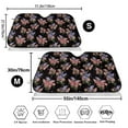 thumbnail image 3 of Picia Bouquet Curved Windshield Sunshade Accordion Folding Style Auto Shade for Car Truck SUV Van Blocks UV Ray Sun Visor Protector -Small, 3 of 7