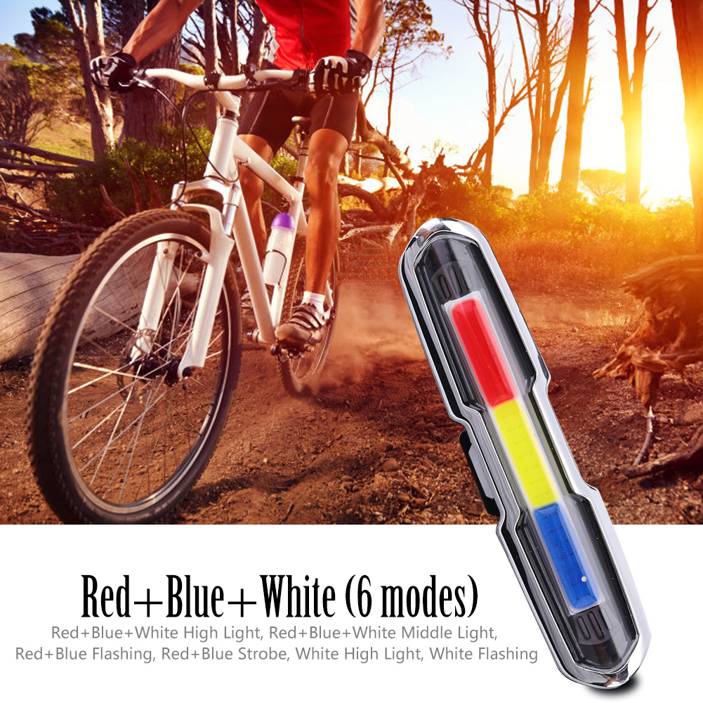 red and blue flashing bicycle lights