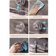 thumbnail image 5 of Suction Cup Bathroom Sink Shelf over Faucet, Suction Cup Shower Caddies, No-Drill Wall Mounted Storage Holder, Light Luxury Style Shower Caddy Suction Cup Shelf for Bathroom Kitchen (Gray), 5 of 7