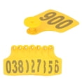 thumbnail image 2 of Ear Labels, Durable Plastic+Copper Anti-rust Ear Tags, For Cattle Livestock Yellow, 2 of 8