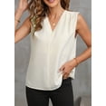 thumbnail image 6 of SHEWIN Womens Tank Tops Pleated V Neck Sleeveless Blouses Casual Flowy Dressy Summer Basic Vest Business Work Shirt, 6 of 10
