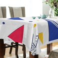 thumbnail image 5 of Yayeee Tablecloths 60" x 90" Rectangle Wrinkle Resistant Party Table Cover, Simple Triangles, 5 of 8