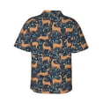 thumbnail image 3 of Daiia Reindeer Hawaiian Shirt for Men Gentle Cotton Regular Short Sleeve Casual-3X-Large, 3 of 9