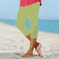 thumbnail image 2 of Pantalones pitillo lisos para mujer, leggings con parche de encaje perforado, poliéster y spandex, elegantes y casuales, tallas S-XXL, 2 of 7