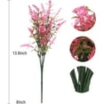 thumbnail image 2 of Sinhoon 8 Bundles Artificial Lavender Outdoor Plants UV Resistant Fake Flowers No Fade Plastic Greenery Plants Decor for Front Porch Planters Decoration（Hot Pink）, 2 of 6