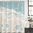 thumbnail image 2 of Blue Coastal Sea Turtle Shower Curtain, Waterproof Shower Curtains for Bathroom, Summer Beach Ocean Abstract Art Washable Fabric Bathtub Curtain Set Bath Decor with 12 Hooks Long 72"x84", 2 of 8
