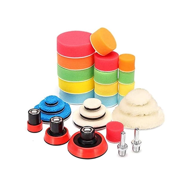 Speravity 29 unids/set almohadilla de pulido de coche discos de pulido de encerado automotriz pintura de muebles cuidado belleza detalles ruedas Herramientas y ferretería