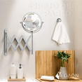 thumbnail image 3 of Espejo Redondo Para Maquillaje De Pared Con Luz Para Baño Marco Plateado, 3 of 5