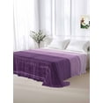 thumbnail image 6 of Purple Ombre Flat Sheets Only Twin XL Size, Soft Breathable Bed Top Sheets for Mattress, Farmhouse Vintage Wooden Striped Luxury Bedding Flat Sheets for Home Hotel Bedroom Bed Protection, 6 of 9
