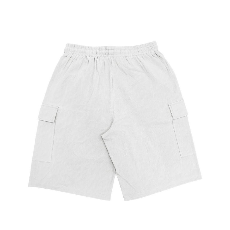 Jinhomg Summer Beach Shorts for Men Lightweight Breathable Cotton