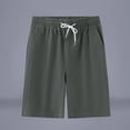 thumbnail image 2 of RYDCOT Men's Pajama Bottoms Lounge Sleep Shorts Soft Comfortable Breathable Pajamas Shorts with Pockets Army Green, 2 of 4