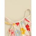 thumbnail image 4 of Bagilaanoe Newborn Baby Girl Rompers Floral Print Sleeveless Bodysuits 3M 6M 9M 12M 18M Infant Casual One Piece Short Jumpsuit, 4 of 7