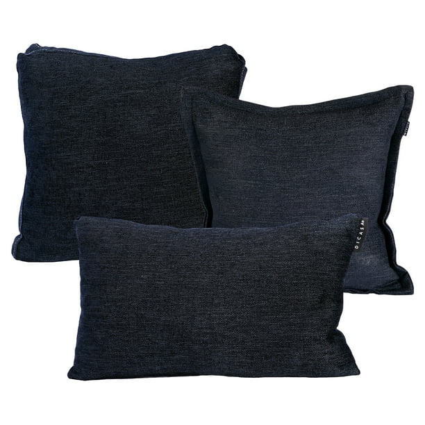 Set de 3 Cojines Decorativos (1 Cuadrado + 1 Cuadrado Grande y 1 Rectangular) Niz Azul