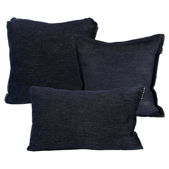 Set de 3 Cojines Decorativos (1 Cuadrado + 1 Cuadrado Grande y 1 Rectangular) Niz Azul