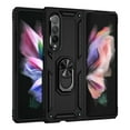 thumbnail image 5 of Dteck for Samsung Galaxy Z Fold 3 Case with Built in Metal Plate on Back Stand Ring [Kickstand Feature] Magnet Leather Phone Cover for Men 2021 (Black), 5 of 8